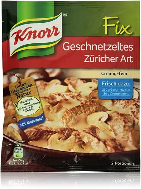 Knorr Fix Geschnetzeltes Züricher Art 2 Portionen Amazon de Amazon Pantry