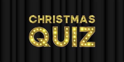 Christmas Quiz Neon Trivia Vector Background Xmas Eve Contest Party In