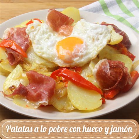 Patatas a lo pobre con huevo y jamón Receta Supermercados MAS