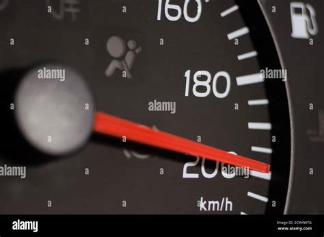 Close Up Of The Car Speed Meter Car Speedometer Close Up Speed 200