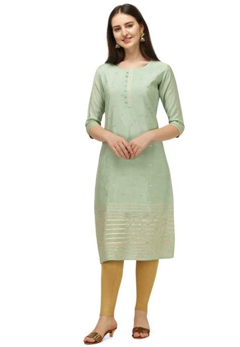 Buy Prettify Women Light Green Self Design Single Kurta Set Online At