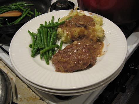 Salisbury Steak Green Beans Mashed Potatoes Lonnon Foster Flickr