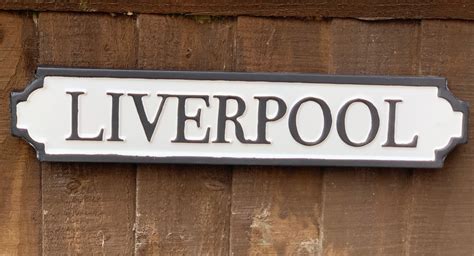 Liverpool Metal Road Sign Uk