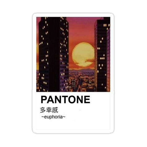 Copy Of Pantone Aesthetic Anime City Paint Sticker For Sale By Dev M