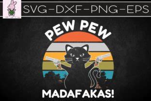 Vintage Retro Pug Pew Pew Madafakas Graphic By Turtle Rabbit