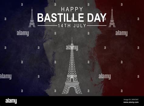 14 Juillet Dépliant Bannière Ou Affiche Du Jour De La Bastille Fond