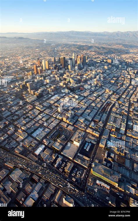 Downtown Los Angeles Aerial View Stock Photo Alamy