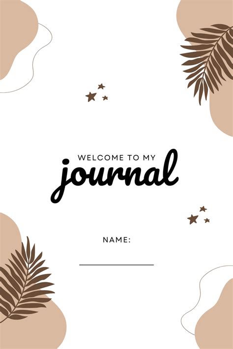 Welcome To My Journal