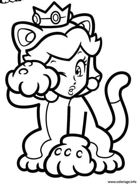 Coloriage Peach Mario Dessin Et Coloriage