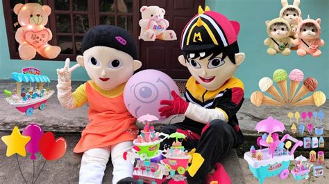 Drama Badut Lucu Boboiboy Jualan Es Cream Dan Balon Squid Game Beli