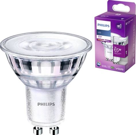 Philips Led Gu10 Spot Warm Wit Licht 5w Vervangt 65w 460 Lm 1 Led