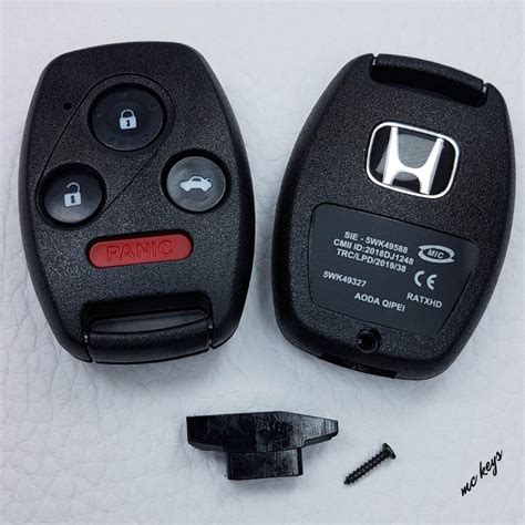 Carcasa Llave Honda Civic Accord 2006 2007 2010 2011 2012 13 MC KEYS