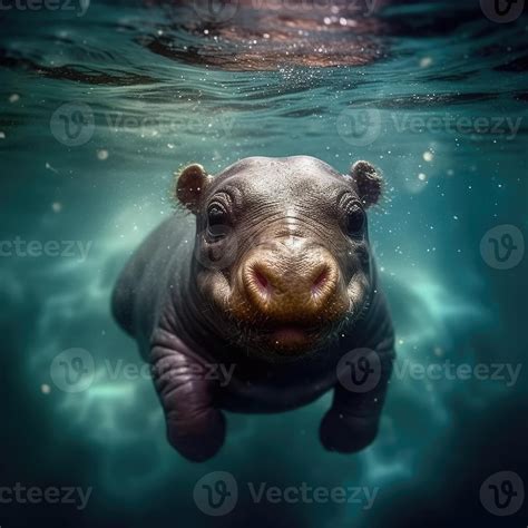 Hippos Underwater