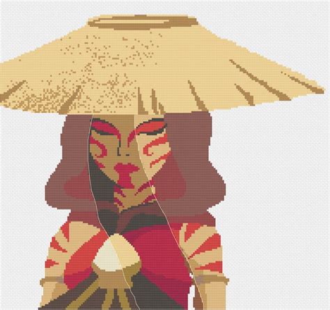 The Painted Lady Avatar The Last Airbender Cross Stitch Etsy In 2021