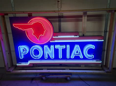 Pontiac Dealership Custom Made Neon Tin Sign Auburn Fall Rm