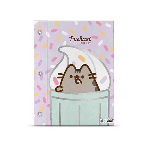 Carpeta Mooving Escolar C Cordon Dos Tapas N Pusheen Mercadolibre