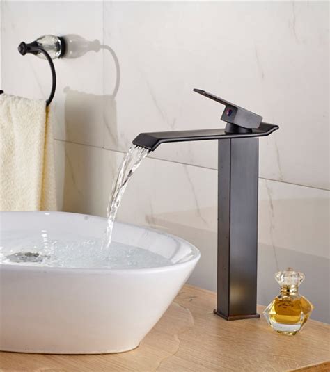 Waterfall Bathroom Sink Faucet Bronze Semis Online