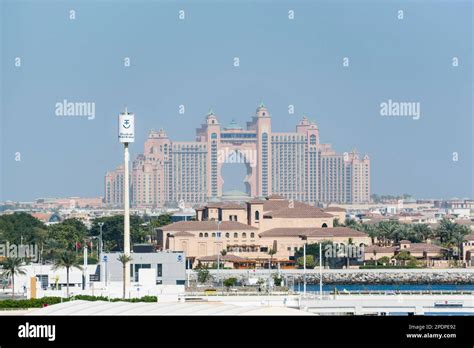 View Of Atlantis The Palm Hotel Resort On Palm Jumeirah From Dubai