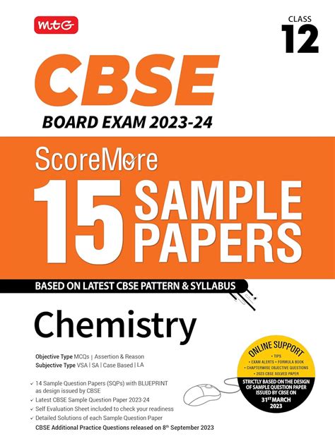 MTG CBSE ScoreMore 15 Sample Question Papers Class 12 Chemistry Book