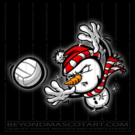 Volleyball Snowman Image | Vector Clip Art | AI JPG EPS PNG