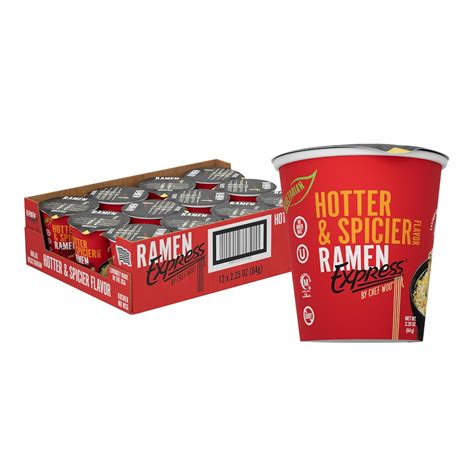 Hotter And Spicier Flavor Ramen Cup Noodle 2 25 Oz Each Pack Of 12