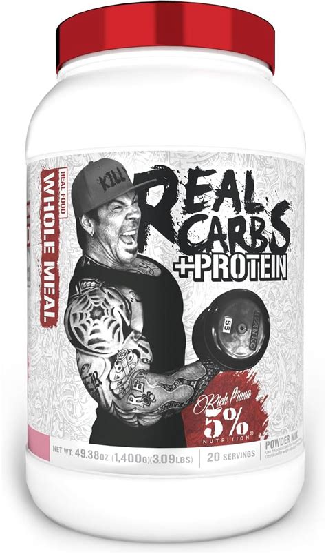 5 Nutrition Rich Piana Real Carbs Protein Clean Mass Gainer Protein Powder Real Food