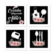 Kit Quadros Decorativos Decora O Cozinha Cozinha Temperada Amor