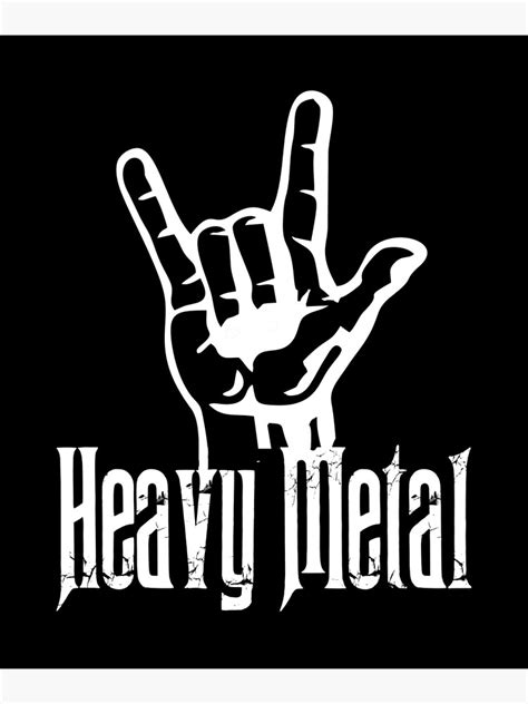 Heavy Metal Rock And Roll Metal Hand Sign Poster By Printedkicks