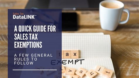 A Quick Guide To Sales Tax Exemptions Sales Tax Datalink