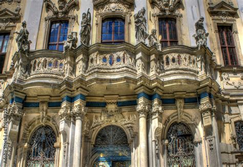 Wrocław Poland August 2021 Famous Wrocław facades of old historic