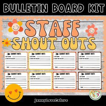 Staff Shout Outs Bulletin Board Letters Shout Out Cards Groovy