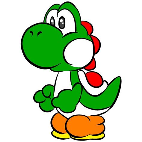 How To Draw Yoshi From Super Mario Really Easy Drawing Tutorial Artofit