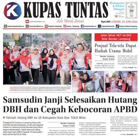 Kupas Tuntas Surat Kabar Harian Kupas Tuntas Edisi Senin Juni