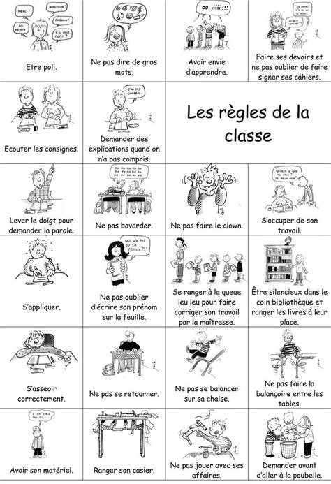 Les R Gles De La Classe Fle Enfants R Gles De Classe R Gles De