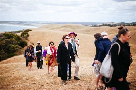 Colourful Reused And Kitsch Wedding In Tasmania Lindsey And Ned · Rock