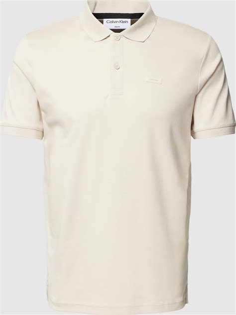 Calvin Klein Slim Fit Polo Shirt Stony Beige • Pris