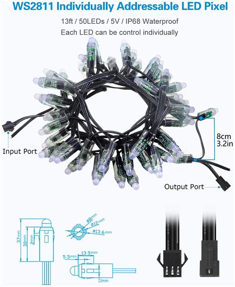 Alitove Ws Luz Led Direccionable De P Xeles Unidades V