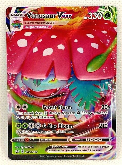 Pokemon Venusaur Vmax Swsh Ultra Rare Full Art Promo Nm Values Mavin