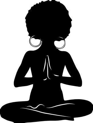 Black Woman Yoga Meditating Free Svg File SVG Heart