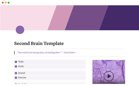 Our Second Brain Notion Template