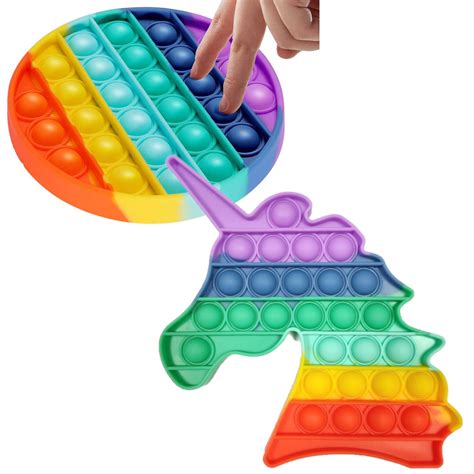 Toys Games Fidget Toys Novelty Gag Toys Genovega 2 Packs Pop Bubble