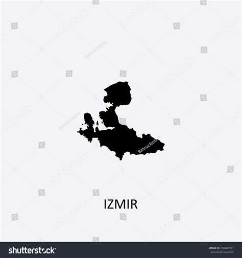 Map Of Izmir Turkey Vector Illustration Royalty Free Stock Vector