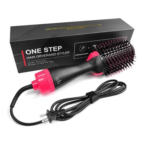 Pro Hair Dryer Comb Multifunctional Infrared Negative Ion Hot Air Comb Straight Hair Curling