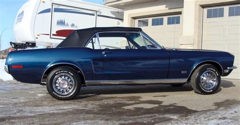 Presidential Blue 1968 Ford Mustang Gt Convertible