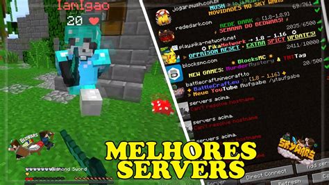 MELHORES SERVIDORES DE MINECRAFT 1 8 X PIRATA ORIGINAL Melhores