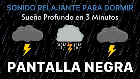 Pantalla Negra Sonido De Lluvia Relajante Trae Buen Sue O Sue O