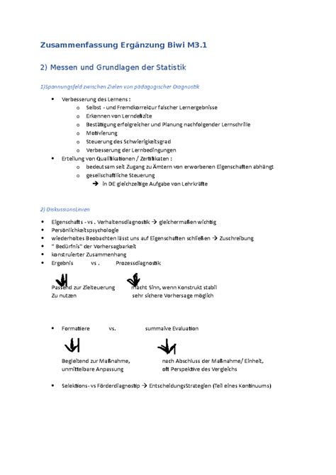 Zusammenfassung Erg Nzung Biwi M Lehrbuch Der P Dagogischen