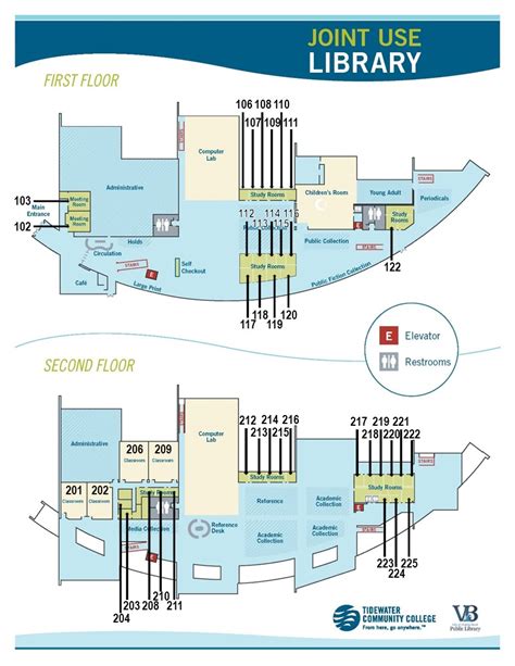 Map - JUL Study Rooms - Research Guides at Tidewater Community College