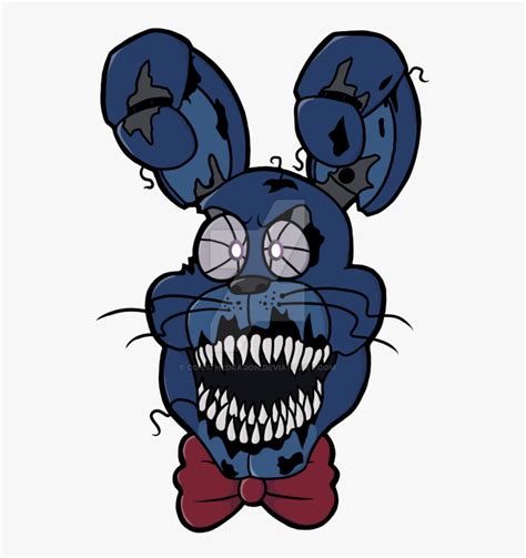 Nightmare Bonnie Drawing Head, HD Png Download , Transparent Png Image ...