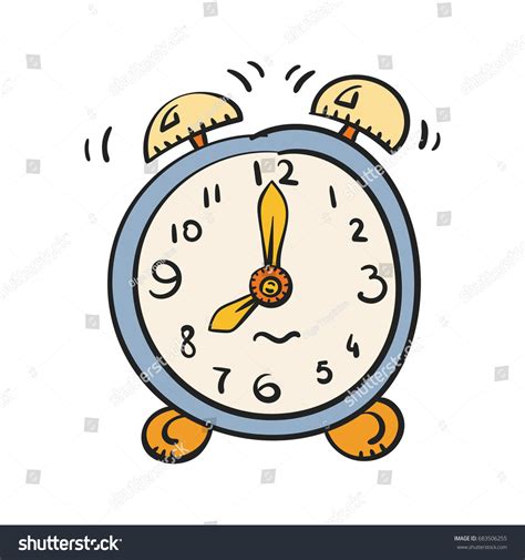 Cartoon Alarm Clock Ringing Morning Wake Stock Vector (Royalty Free ...